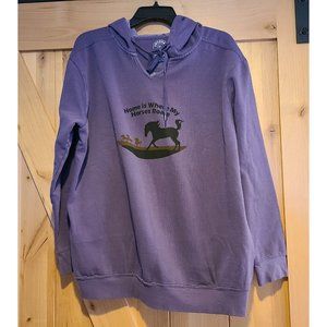 New! Amadora Size XL Purple Hoodie Horse Home is Where My Horses Roam Equestrian